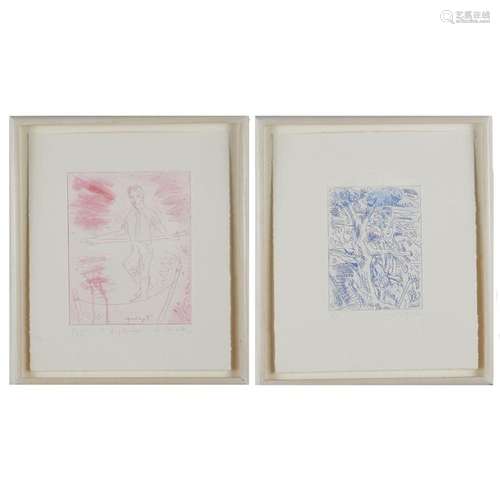 Group of 2 Adrian Wiszniewski Etchings