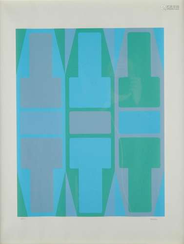 Arthur Boden Untitled (Blue) Silkscreen