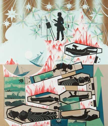 Lari Pittman Lithograph "This Landscape, Beloved and De...