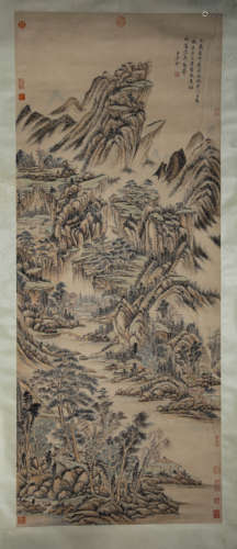 A Chinese Scroll Painting by Wang Yuan Qi