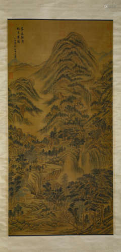 A Chinese Scroll Painting by Wang Hui