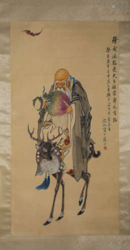 A Chinese Scroll Painting by Shen Mei