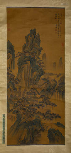 A Chinese Scroll Painting by Zhou Chen