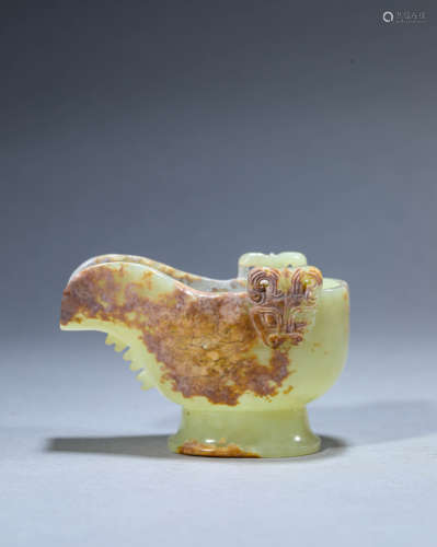 A Chinese Jade Beast Cup