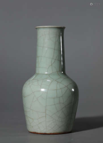 A Chinese Porcelain Celadon-Glazed Vase