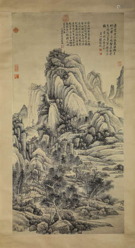 A Chinese Scroll Painting by Qian Wei Cheng