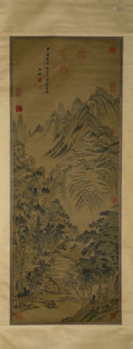 A Chinese Scroll Painting by Wang Jian