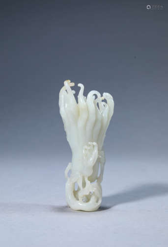 A Chinese Jade Citron Carving