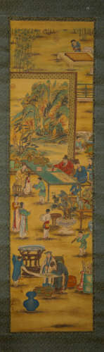 A Chinese Scroll Painting by Qiu Ying