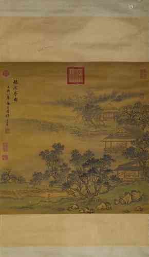 A Chinese Scroll Painting by Zhao Meng Fu