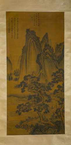 A Chinese Scroll Painting by Qiu Ying