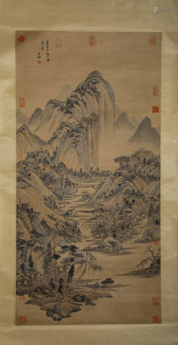 A Chinese Scroll Painting by Wang Jian