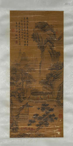 A Chinese Scroll Painting by Wen Zheng Ming