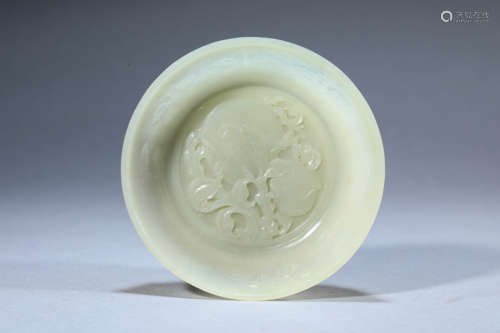 A Chinese Jade Longevity Bowl