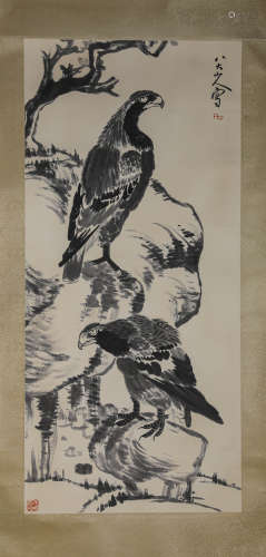 A Chinese Scroll Painting by Ba Da Shan Ren