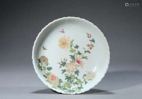 A Chinese Porcelain Famille Rose Butterfly Dish Marked Yong ...