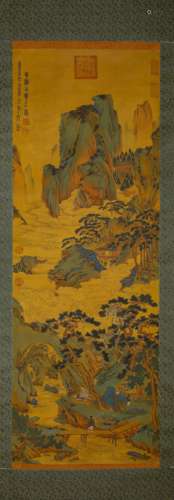 A Chinese Scroll Painting by Wang Meng