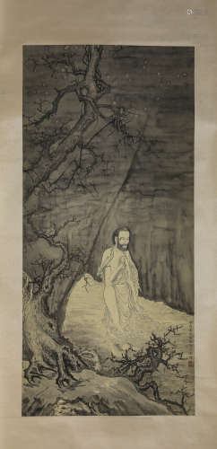 A Chinese Scroll Painting by Leng Mei
