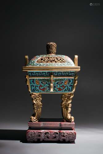 Qing Dynasty Enamel Furnace, China