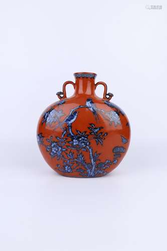 Qing Dynasty Blue And White Porcelain Bottle, China