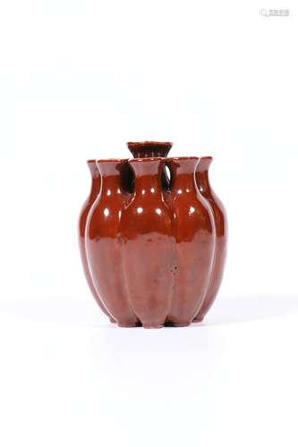 Red Glaze Porcelain Vessel, China