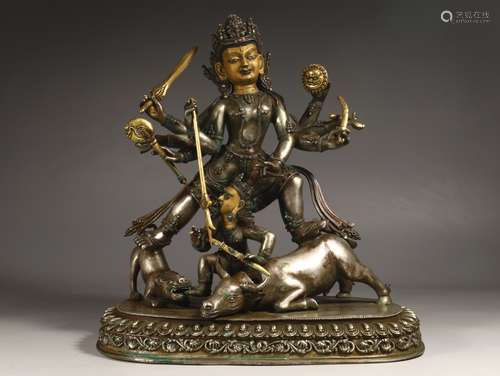 Ming Dynasty Pure Silver Gold Gilded Statue, China