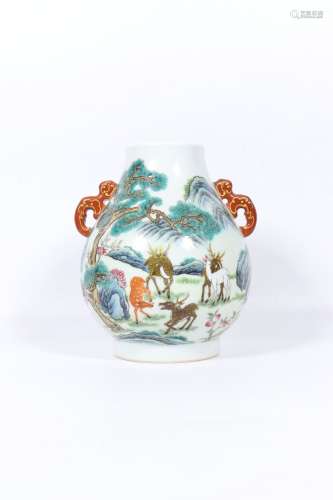 Period Of Qianlong Famille Rose Porcelain Vessel, China