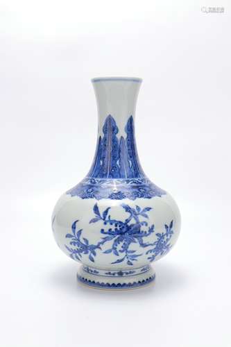 Period Of Qianlong Blue And White Porcelain Bottle, China