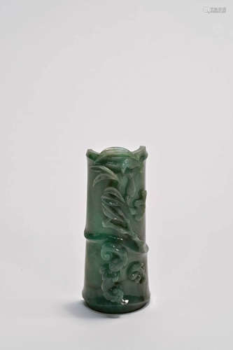 Carved Jasper Jade Badgers Arm Rest