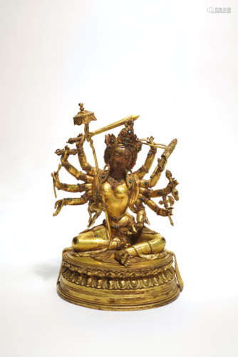 Gilt Bronze Figure Of Bodhisattva