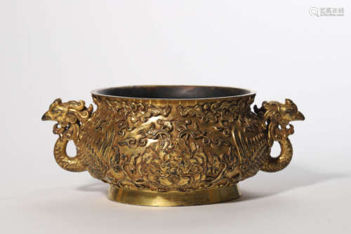 Gilt Bronze Phoenix Censer