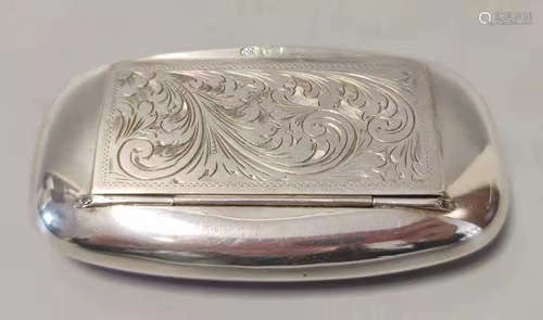 ITALIAN 20TH CENTURY STERLING SILVER TOBACCO BOX