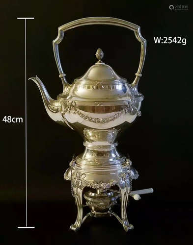 SET OF STERLING SILVER TEAPOTS