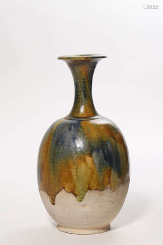 Sancai Glaze Globular Vase