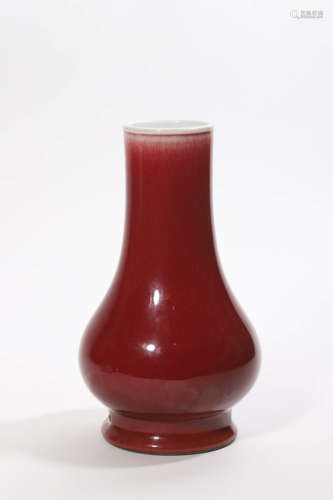 Sacrificial Red Glaze Bottle Vase