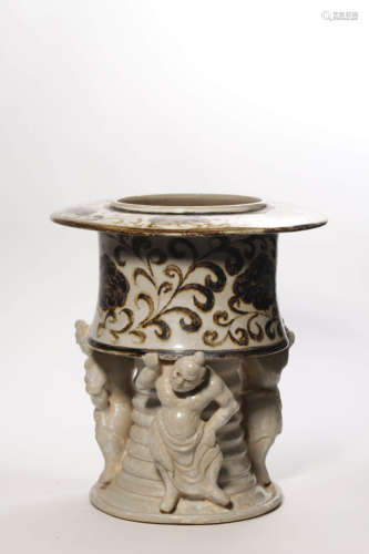 White Glaze Figural Censer