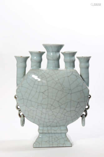 Celadon Glaze Five-Spouts Vase