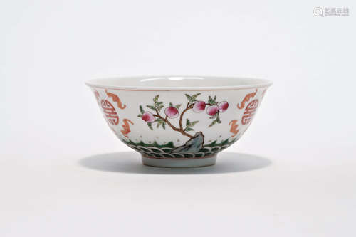 Wucai Glaze Peaches Bowl