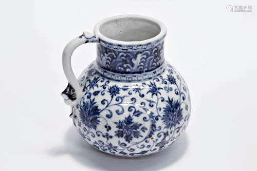 Blue And White Lotus Water Pot