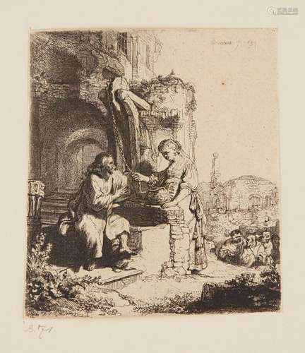 REMBRANDT VAN RIJN (1606-1669)<br />
Le Christ et la Samarit...