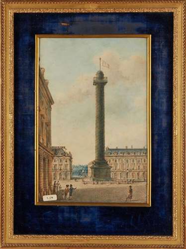 NICOLLE Victor-Jean (1754-1826)<br />
Place Vendôme<br />
Aq...