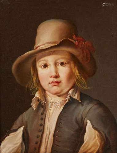 École de Bergame  du XVIIIe siècle<br />
Portrait de  jeune ...