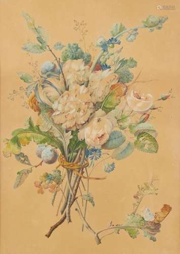 Louis VIDAL (1754 ?- après 1805?)<br />
Bouquet de fleurs av...