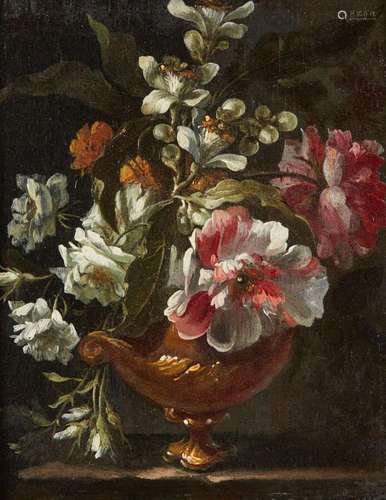 Attribué à MONNOYER Jean-Baptiste (1636-1699)<br />
Vases fl...