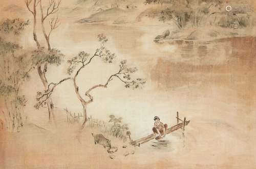 Tran Van Tho (1017)<br />
Paysage montagneux<br />
Encre pol...