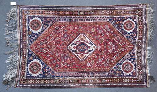 Tapis Chiraz Kasgai (chaîne, trame et velours en laine), Sud...