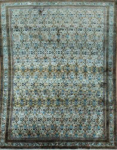 Tapis Ghoum (chaîne, trame et velours en soie), centre de la...