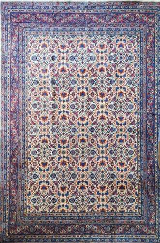 Tapis Tebriz (chaîne et trame en coton, velours en laine), N...