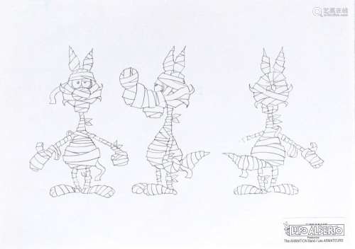 THE ANIMATION BAND, Lupo Alberto - 5 studies of characters