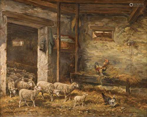 25. Charles Ferdinand CERAMANO (1829-1909) Ferme de M. Maure...